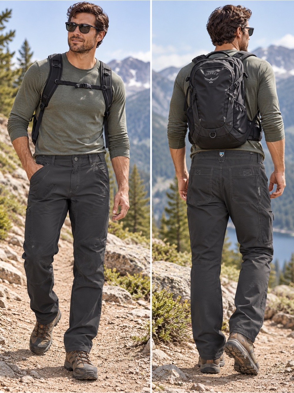 KÜHL Men’s Renegade Hiking Pants 36x30 Charcoal Gray Outdoor Technical